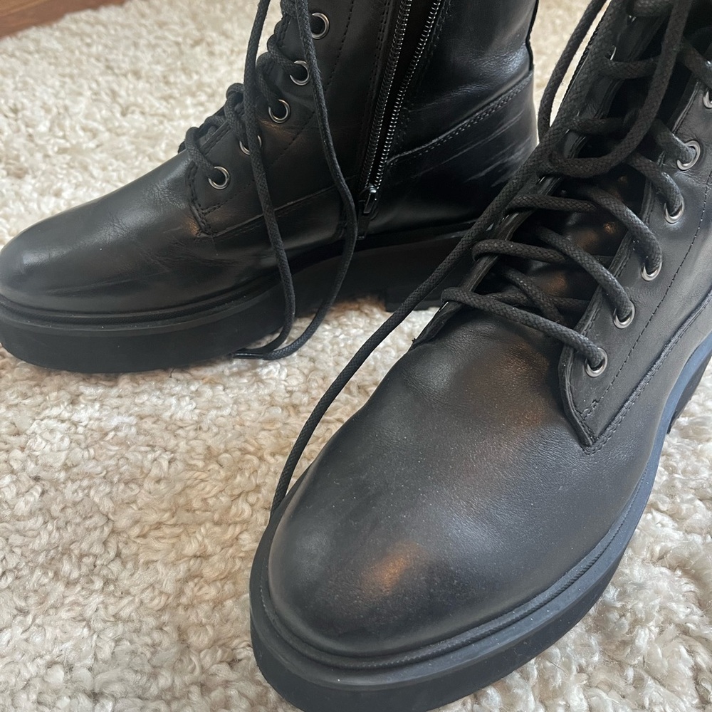 nasty gal Real Leather Biker Boots